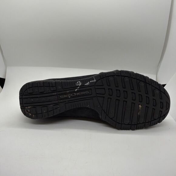 Womens Size 9 Skechers Relaxed Fit Memory Foam Black Suede Loafers Shoes 48930 - Picture 6 of 13